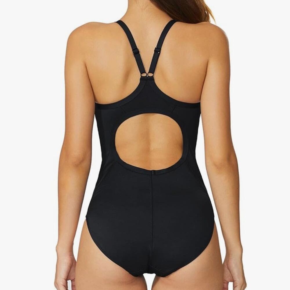 Baleaf Women’s One-Piece Swimsuit Black Small Athletic UPF 50+ Adjustable Strap - Picture 3 of 9